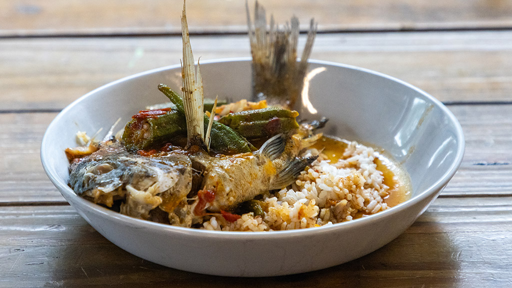 fish dish with rice